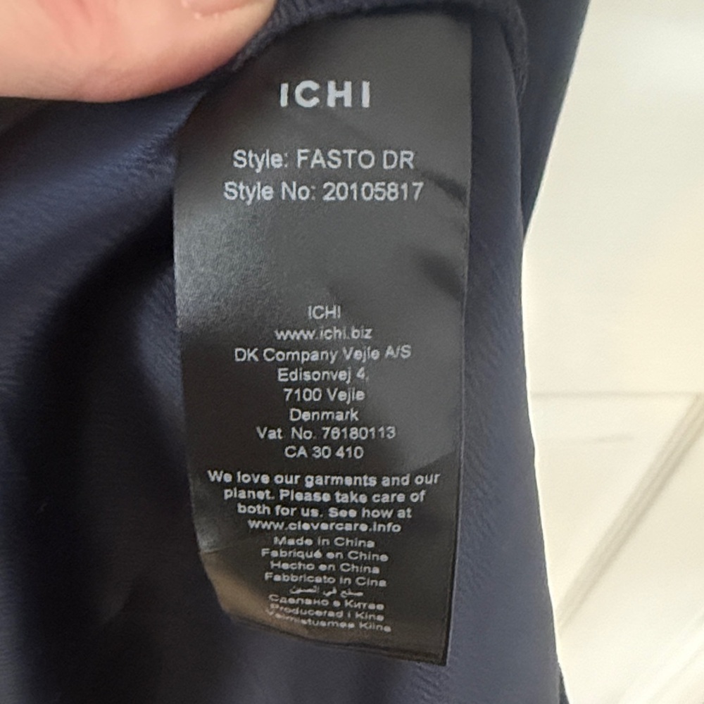 ICHI Navy 3/4 Sleeve Wrap-Style Dress - Picture 13 of 15